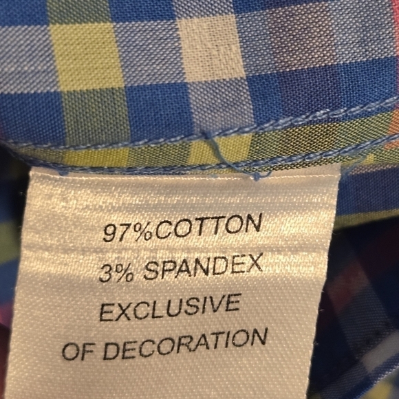 TAILORBYRD COLLECTION Stretch Men's Multi Color Plaid Button Down Size Medium - Picture 13 of 13